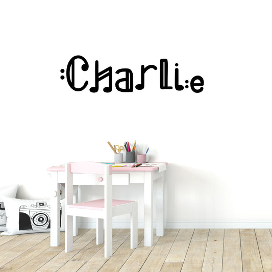 personalised music name wall decal