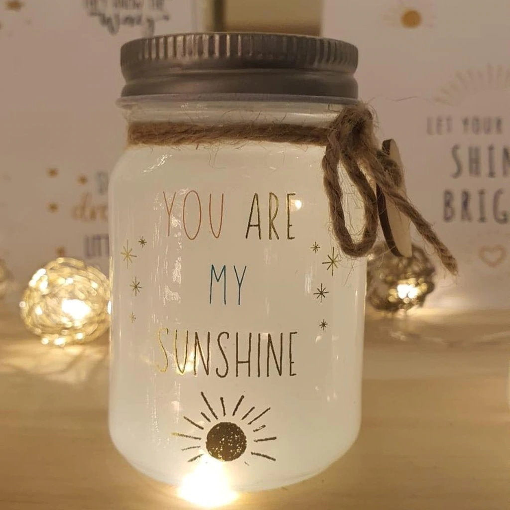 mini message sparkle jar - you are my sunshine - Snug as a Bug