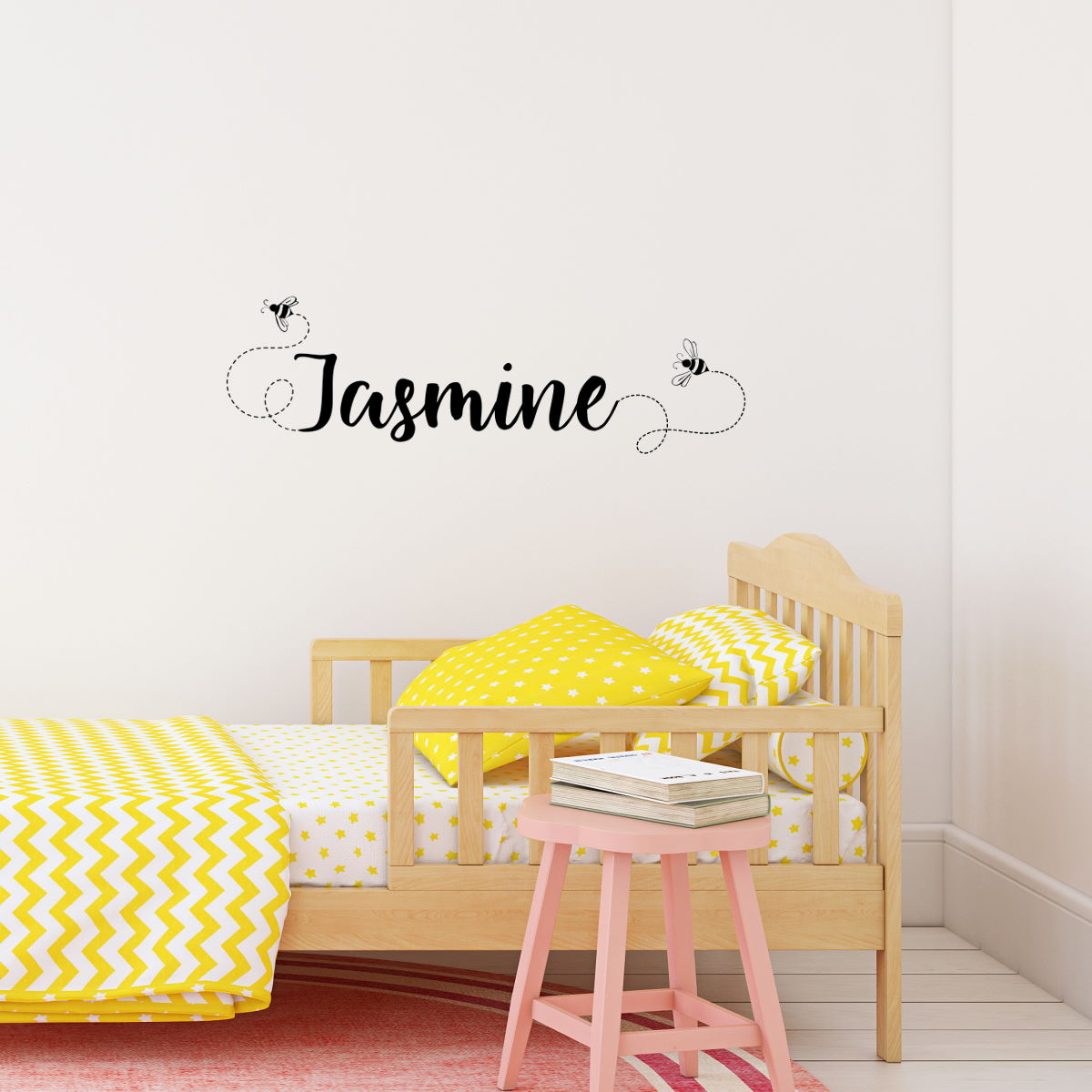 flying bees name decal