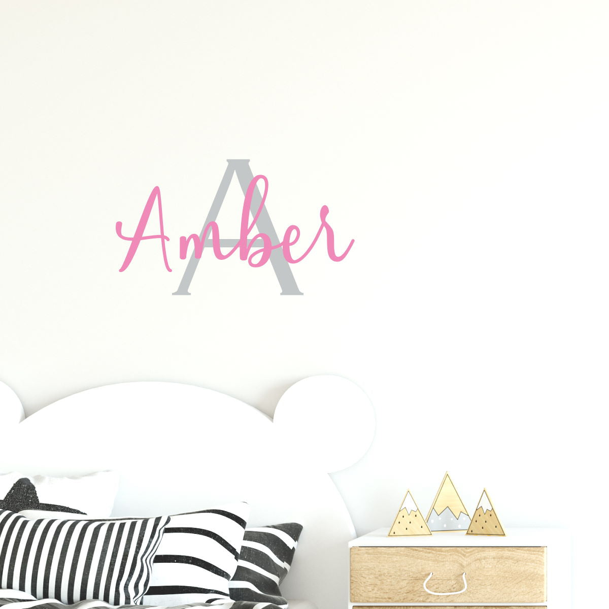 custom name with initial wall decal