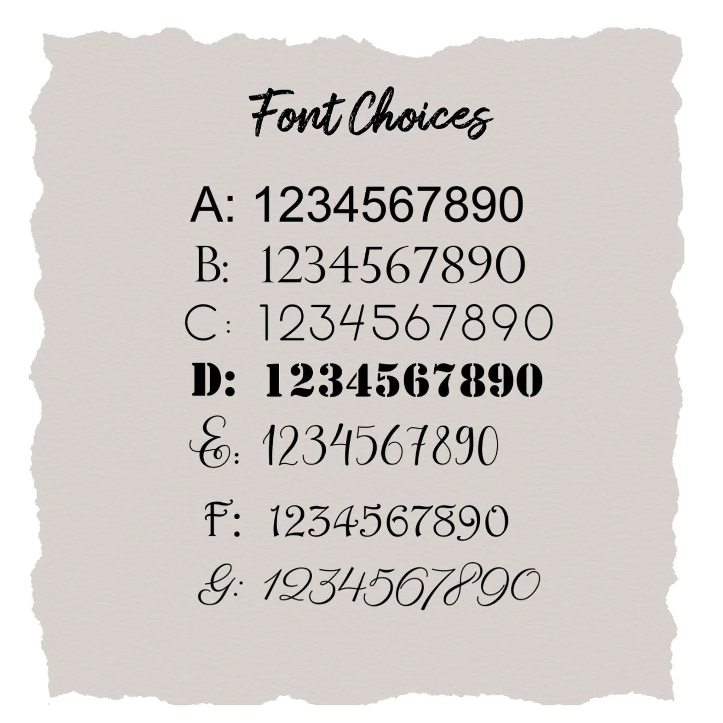 custom house number decal for letter box