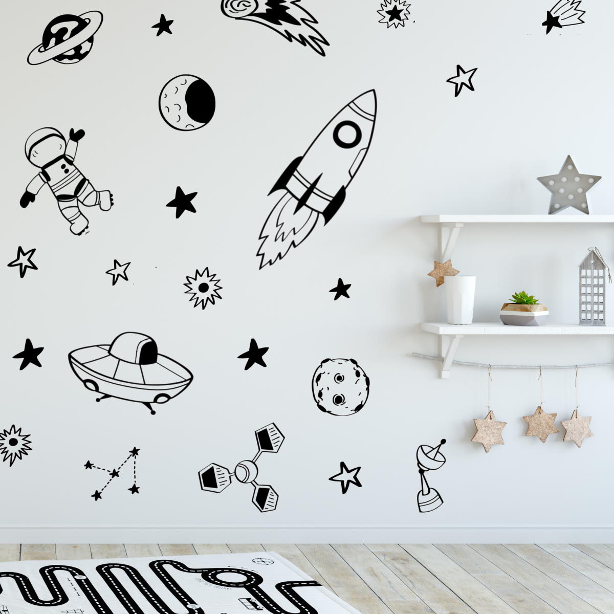 outer space wall decals