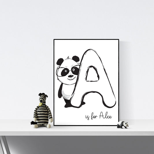 baby panda name print