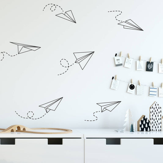 paper airplane wall decals