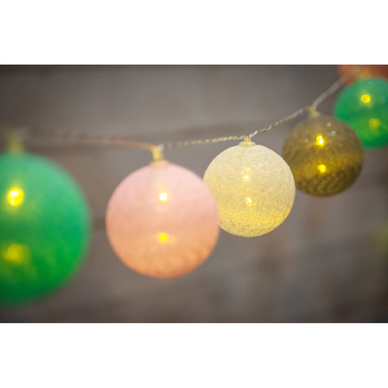 pastel cotton ball fairy lights2