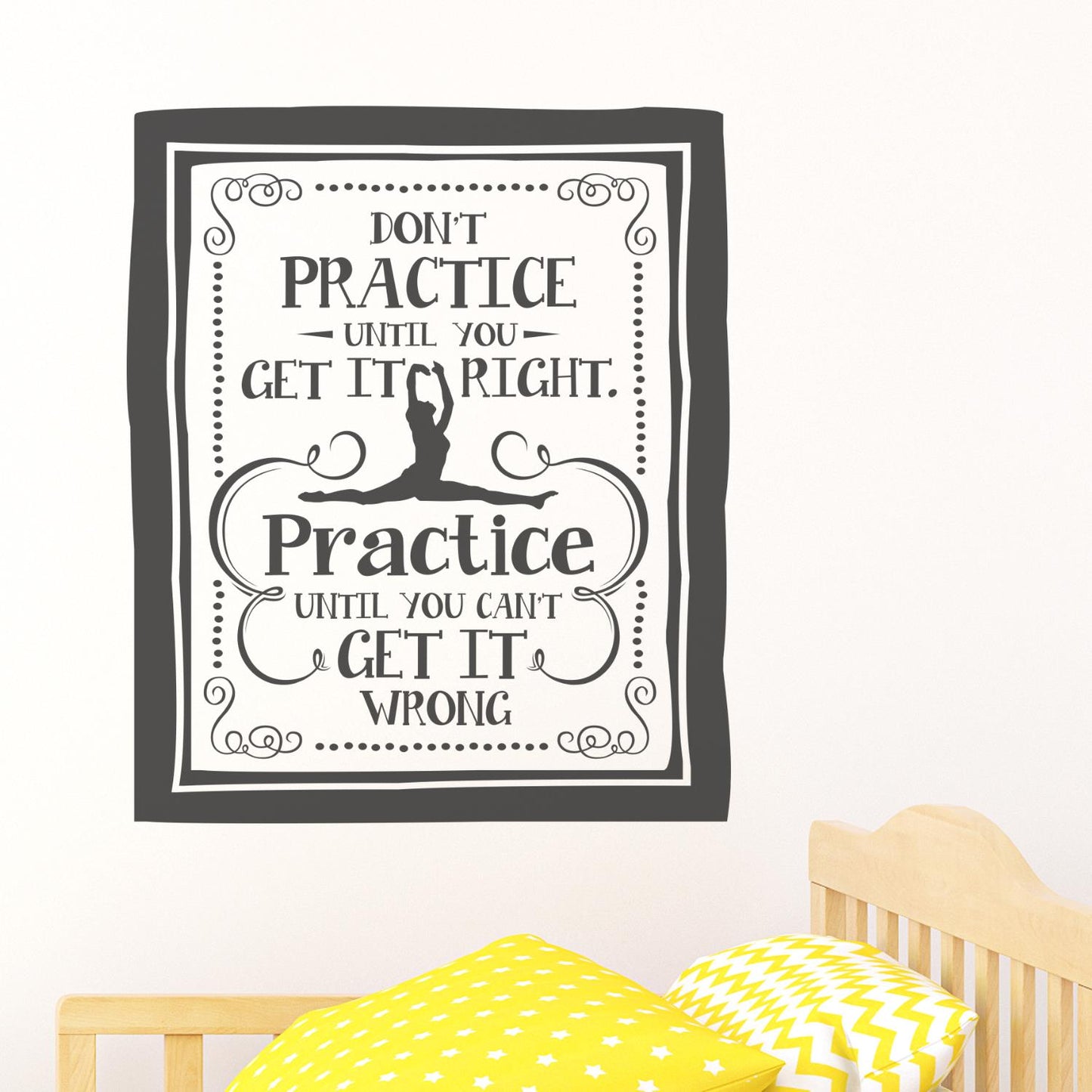 practice dance wall decal