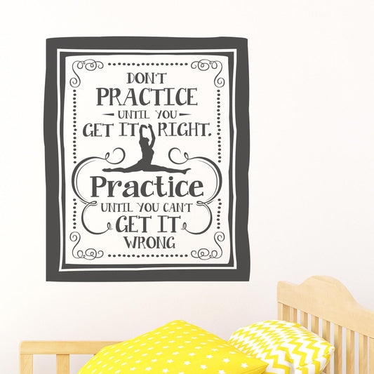 practice dance wall decal