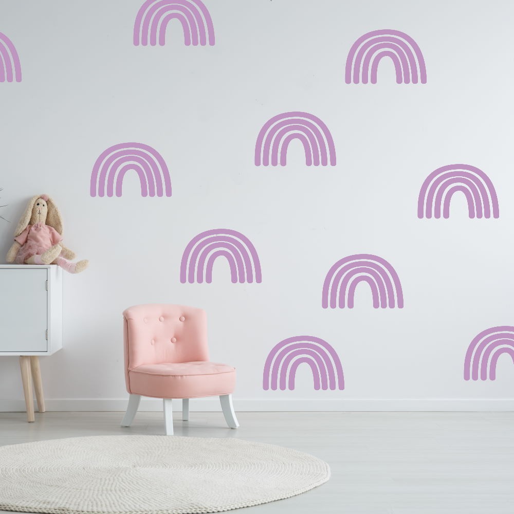 rainbow wall decals 
