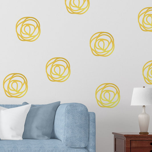 rose pattern wall decals 