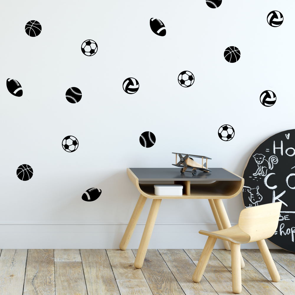sports balls wall decals 