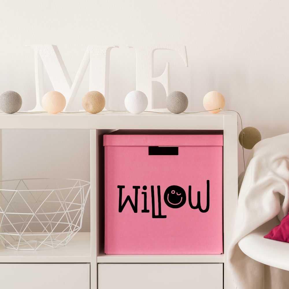 storage box name stickers