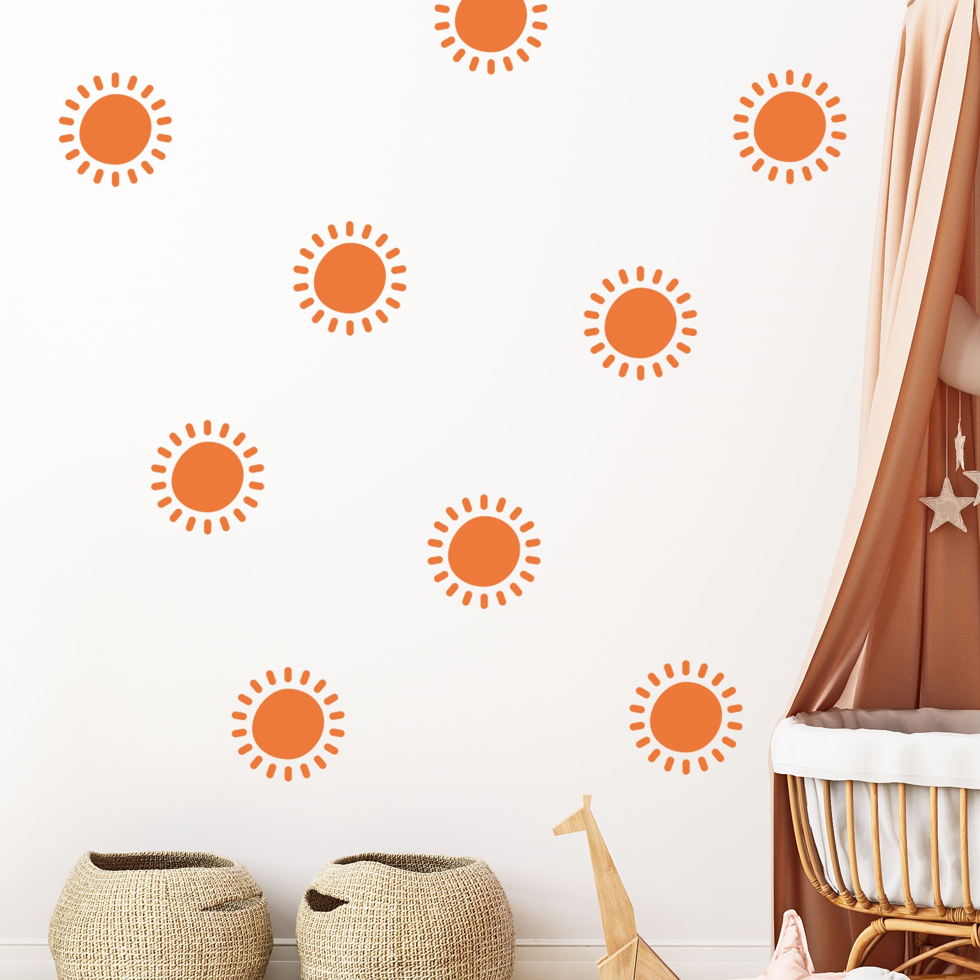 sun pattern wall decals – Snug as a Bug