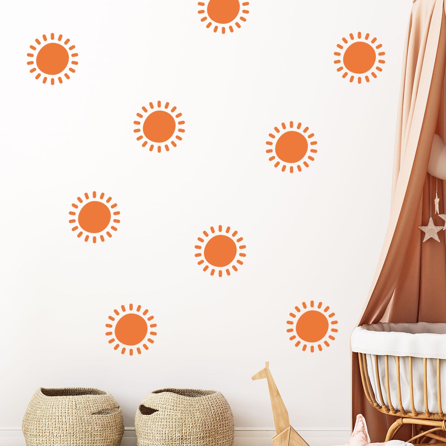 sun pattern wall decals