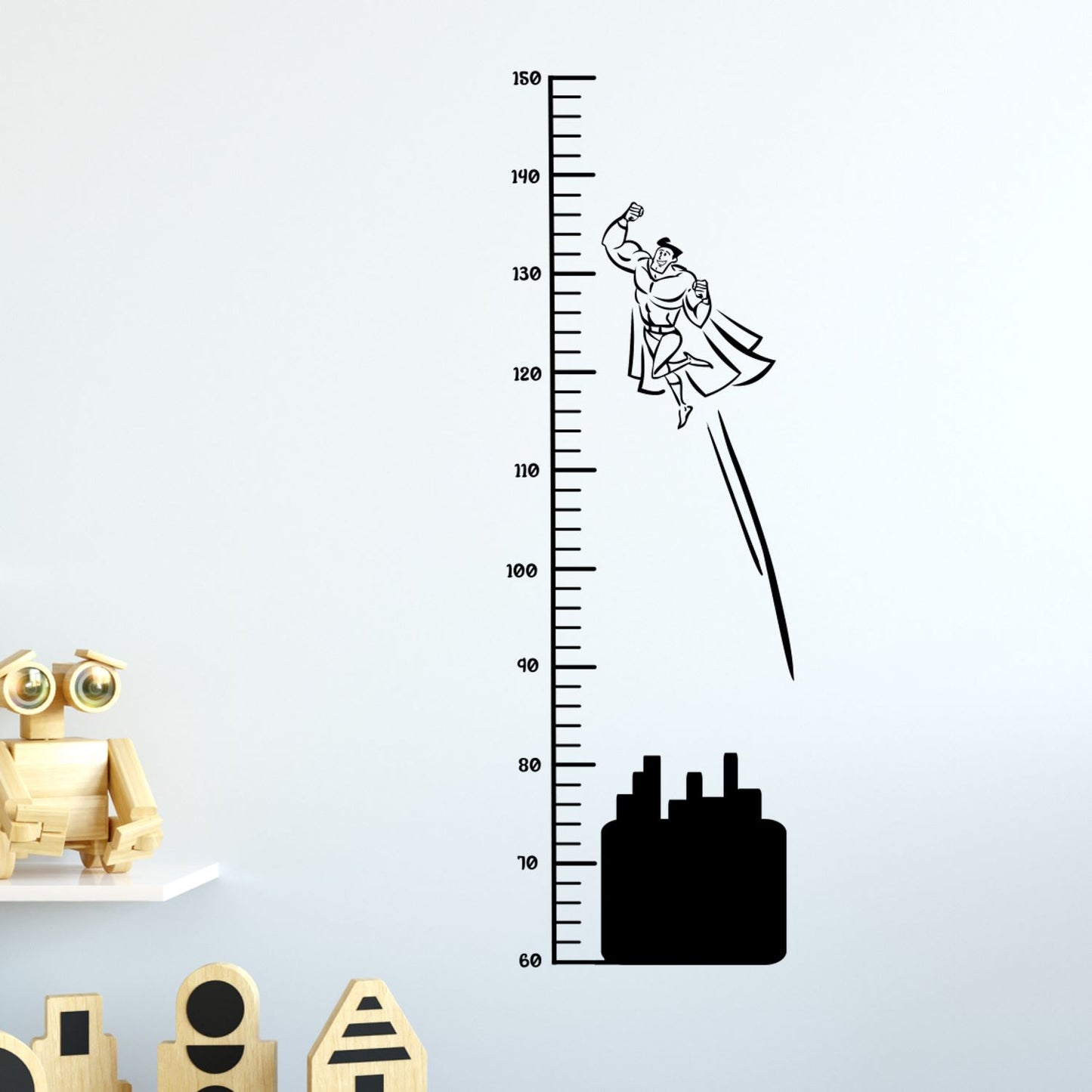 superman growth chart decal
