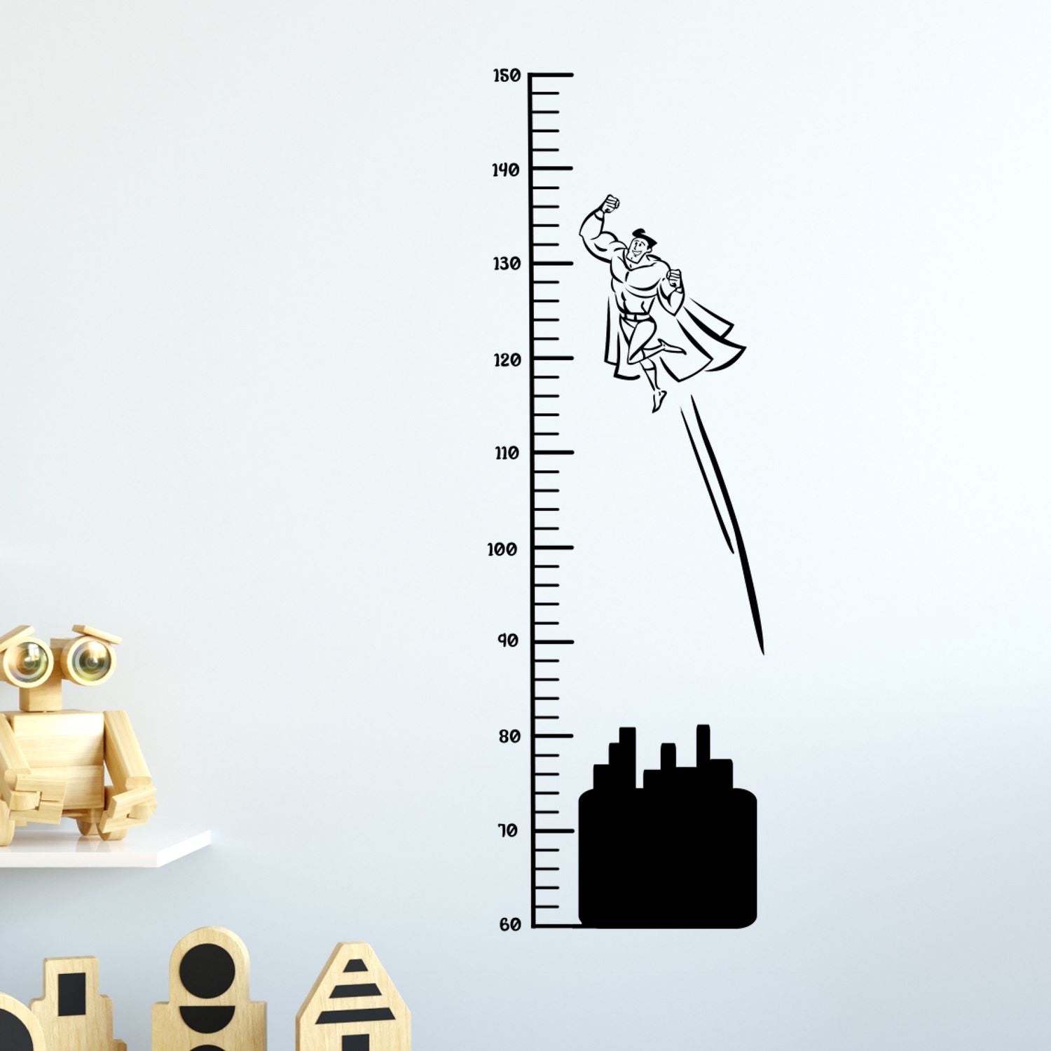 superman growth chart decal