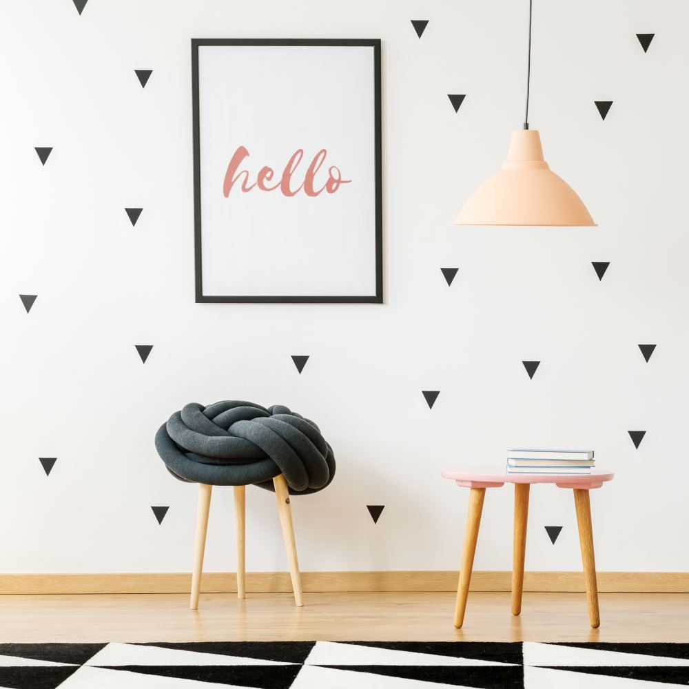 triangle wall decals black