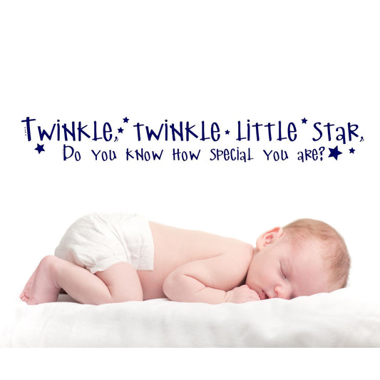 nursery wall quote twinkle twinkle little star