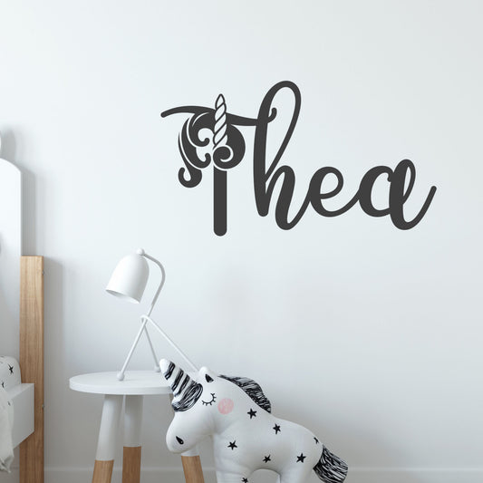 personalised unicorn name decal