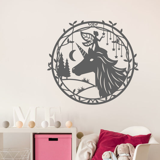 unicorn and fairy wall decals