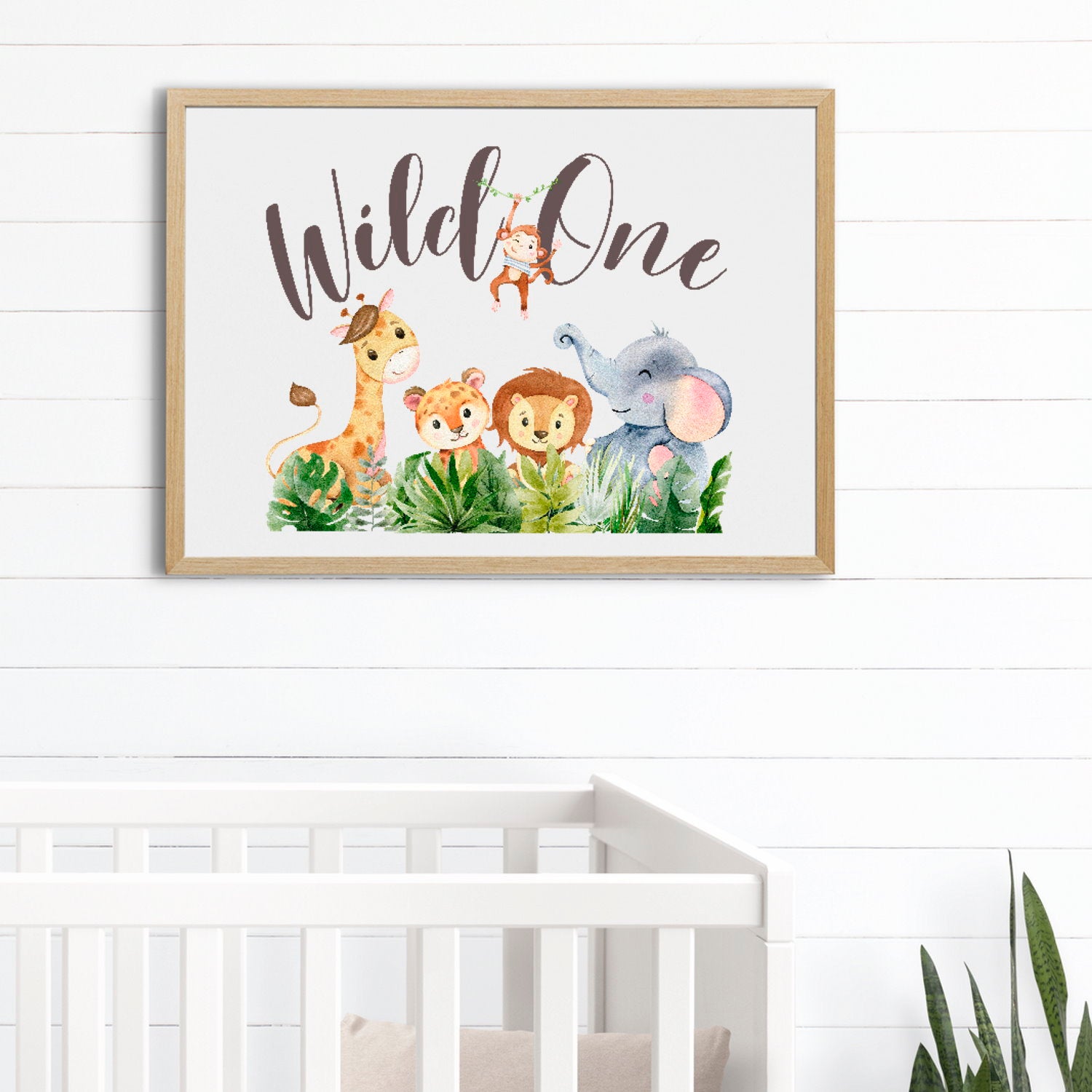 wild one safari nurser print