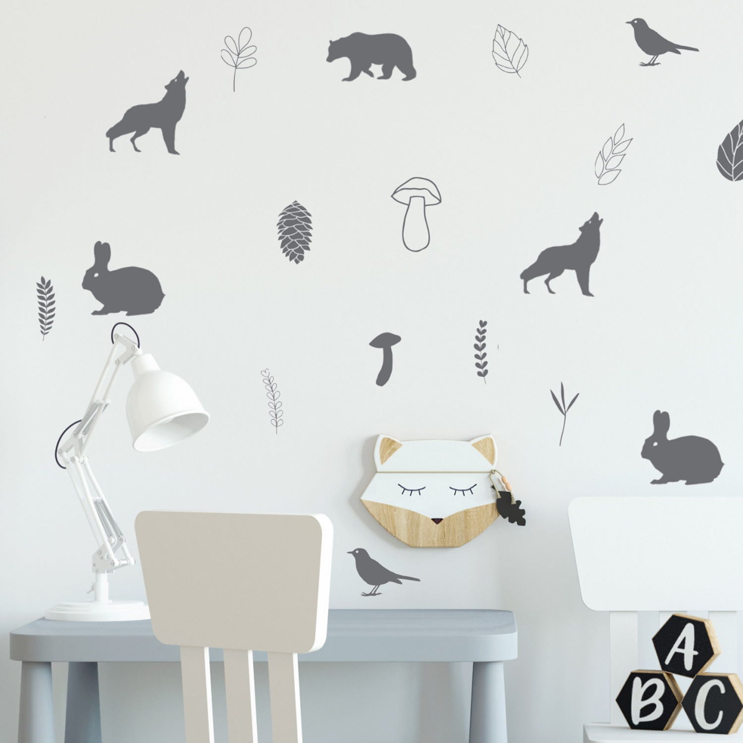 woodland animals wall decals Snug as a Bug
