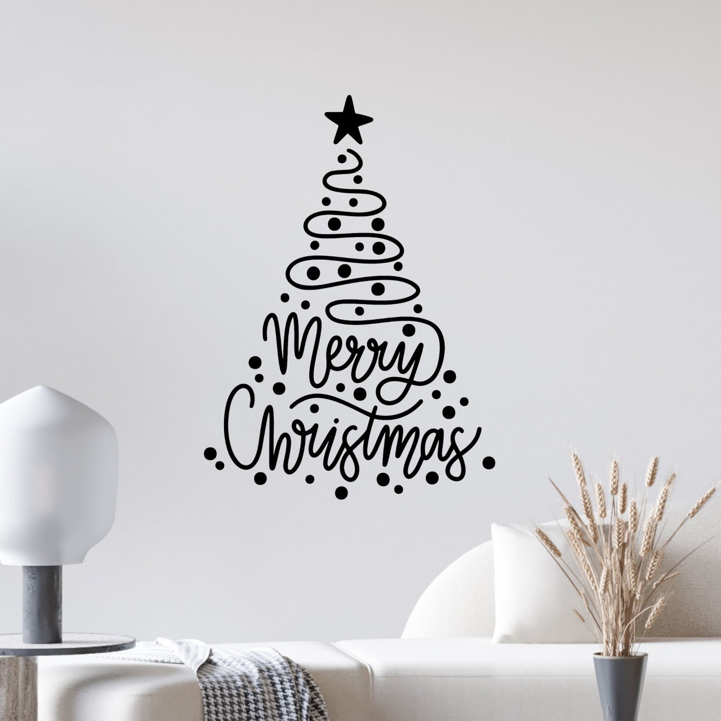 Christmas tree wall decal