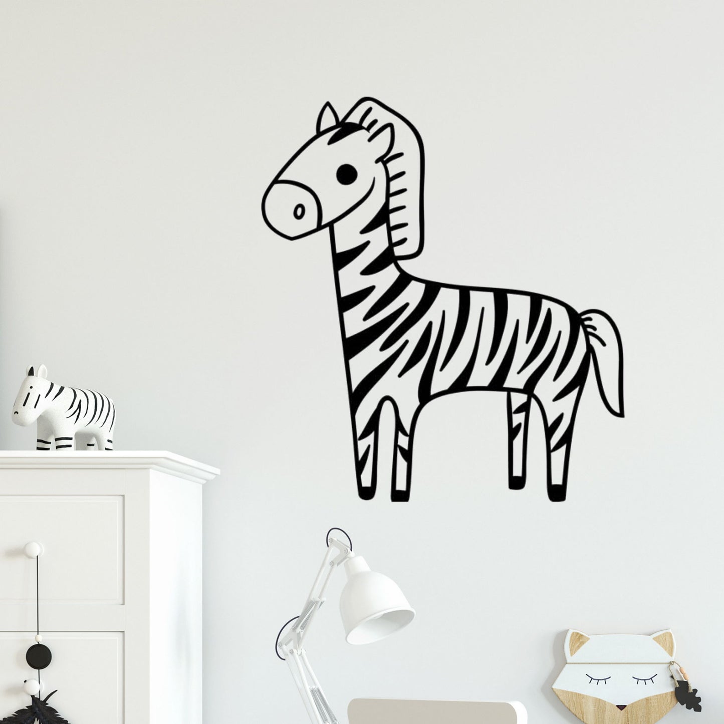 jungle animal zebra wall decal